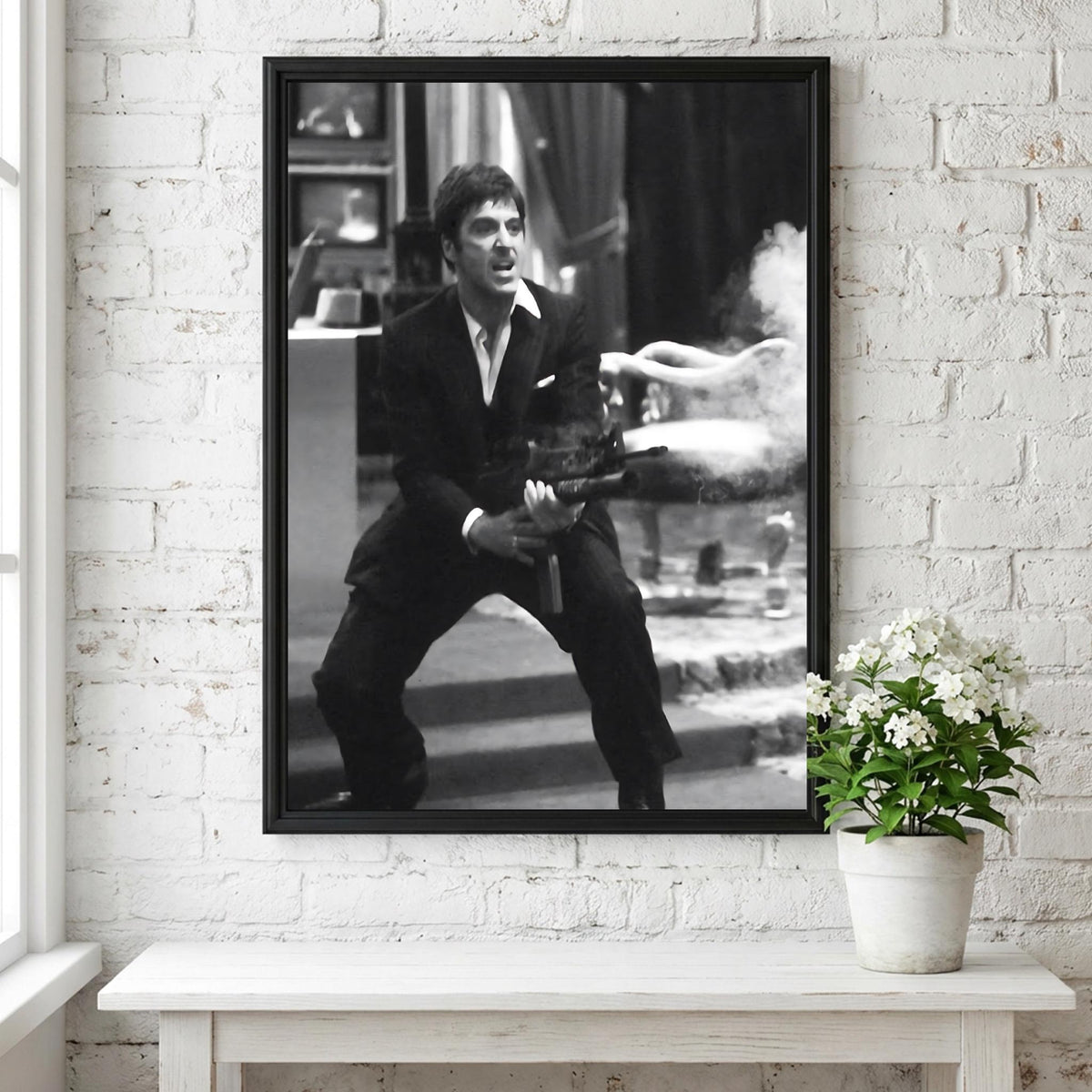 Classic Crime Scene Poster | Black and White Movie Style Print | Vintage Noir Wall Art | Monochrome Photography Decor