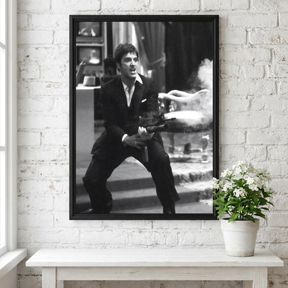 Classic Crime Scene Poster | Black and White Movie Style Print | Vintage Noir Wall Art | Monochrome Photography Decor
