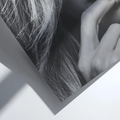 Close Up Eye Portrait Poster | Black and White Photography Print | Abstract Face Detail Wall Art | Modern Monochrome Decor