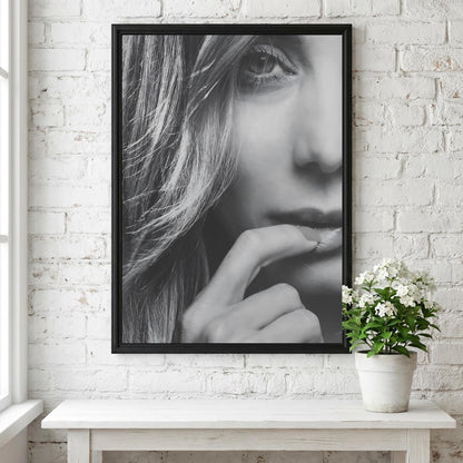 Close Up Eye Portrait Poster | Black and White Photography Print | Abstract Face Detail Wall Art | Modern Monochrome Decor