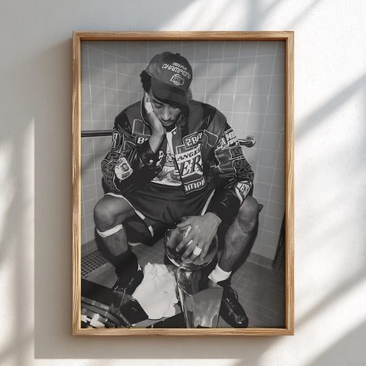 Basketball Legend Championship Trophy Poster | Black and White Photography Print | Vintage Basketball Wall Art | Sports Legend Decor