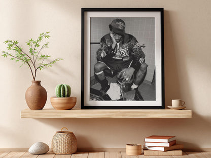 Basketball Legend Championship Trophy Poster | Black and White Photography Print | Vintage Basketball Wall Art | Sports Legend Decor