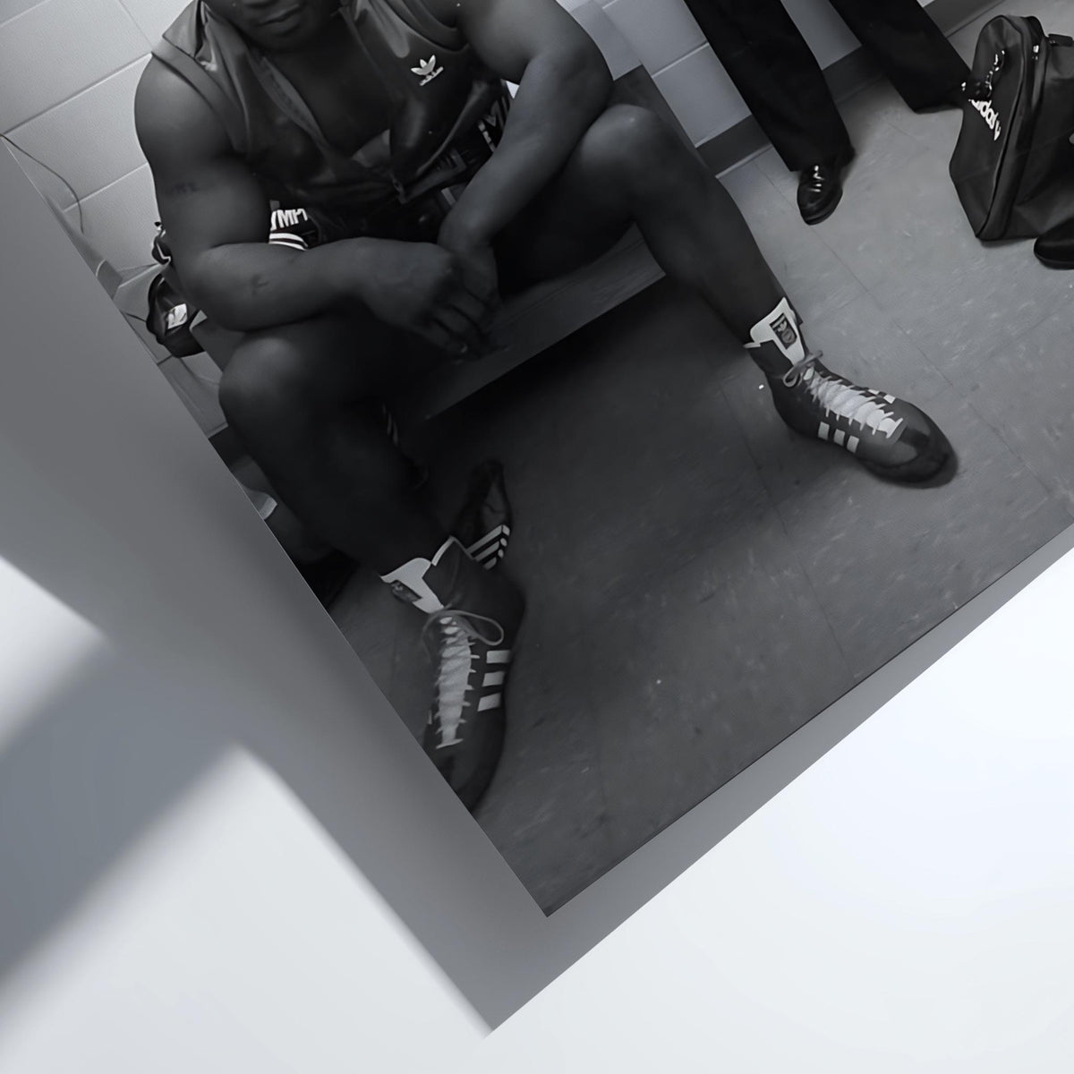 Boxing Locker Room Poster | Black and White Photography Print | Vintage Sports Wall Art | Retro Boxing Decor