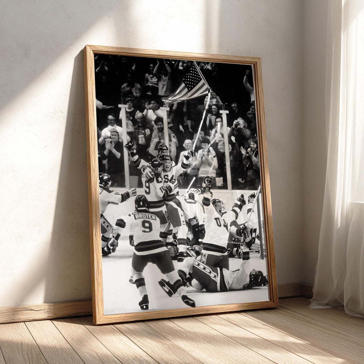Ice Celebration Poster | Black and White Photography Print | Vintage Winter Sports Wall Art | Retro Action Photography Decor