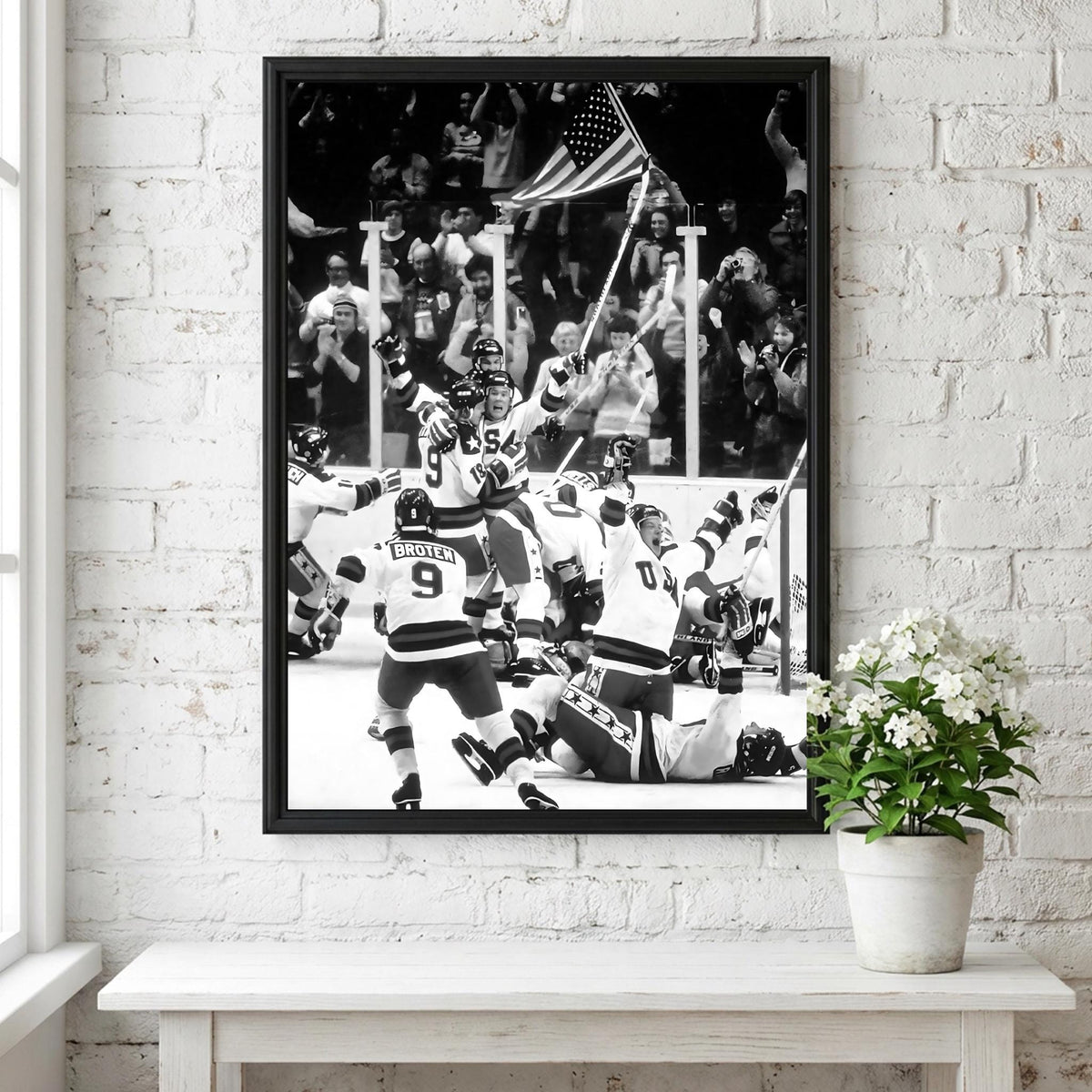 Ice Celebration Poster | Black and White Photography Print | Vintage Winter Sports Wall Art | Retro Action Photography Decor