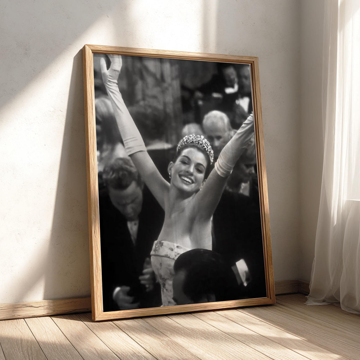 Royal Portrait Scene Poster | Black and White Photography Print | Vintage Cinema Style Wall Art | Retro Elegant Decor