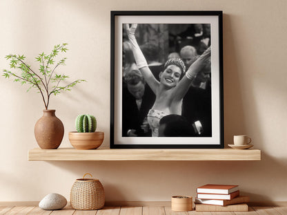Royal Portrait Scene Poster | Black and White Photography Print | Vintage Cinema Style Wall Art | Retro Elegant Decor