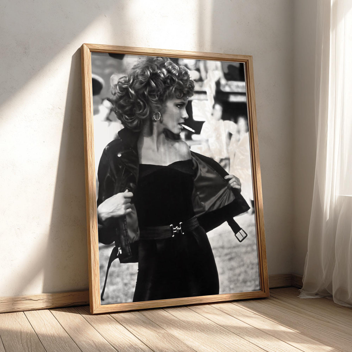 Carnival Scene Poster | Black and White Photography Print | Vintage Romance Wall Art | Retro Summer Fair Decor