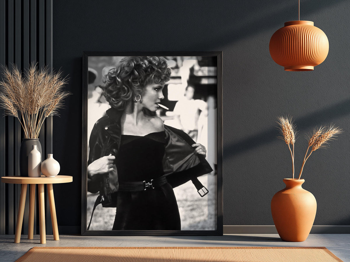 Carnival Scene Poster | Black and White Photography Print | Vintage Romance Wall Art | Retro Summer Fair Decor