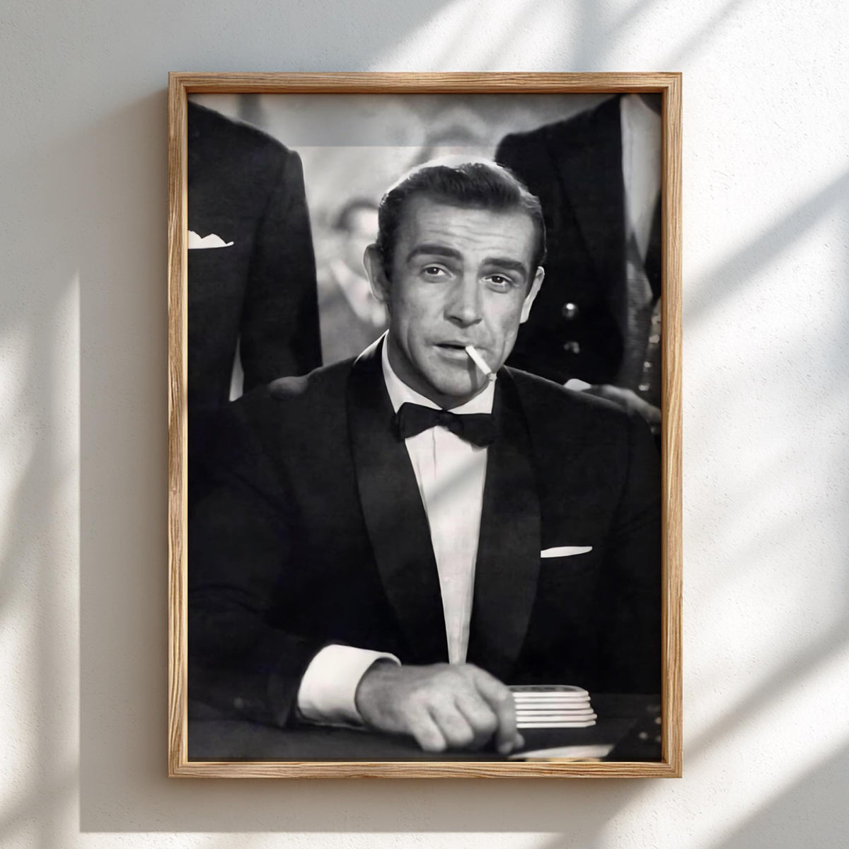 Casino Table Portrait Poster | Black and White Photography Print | Vintage Luxury Wall Art | Retro Classic Lifestyle Decor