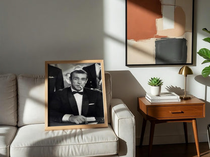 Casino Table Portrait Poster | Black and White Photography Print | Vintage Luxury Wall Art | Retro Classic Lifestyle Decor