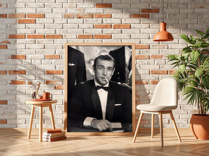 Casino Table Portrait Poster | Black and White Photography Print | Vintage Luxury Wall Art | Retro Classic Lifestyle Decor
