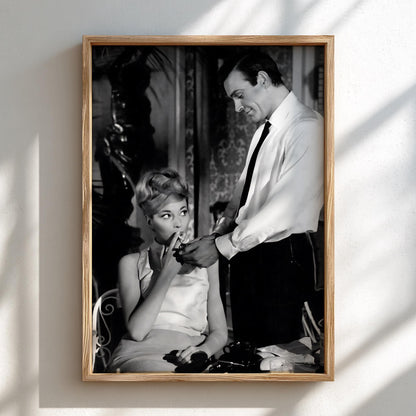 Cigarette Light Portrait Poster | Black and White Photography Print | Vintage Gentleman Wall Art | Retro Classic Lifestyle Decor