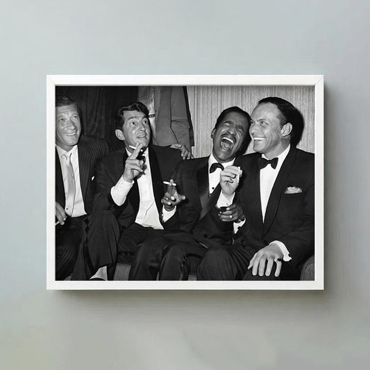 Elegant Friends In Tuxedos Poster | Black and White Photography Print | Vintage Gentleman Wall Art | Retro Classic Lifestyle Decor