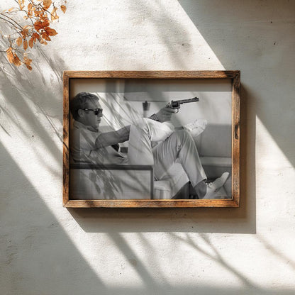 Vintage Gentleman Portrait Poster | Black and White Photography Print | Retro Classic Style Wall Art | Timeless Character Decor