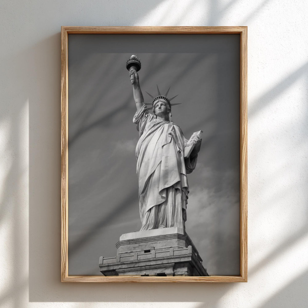 Statue Of Liberty Torch Poster | Black and White Photography Print | Vintage New York Wall Art | Retro Travel Decor