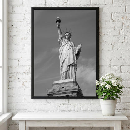Statue Of Liberty Torch Poster | Black and White Photography Print | Vintage New York Wall Art | Retro Travel Decor