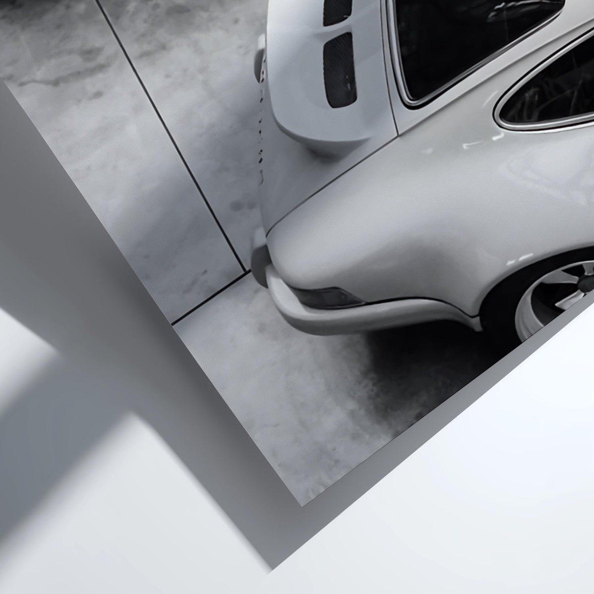 Two 911s Garage Poster | Black and White Photography Print | Vintage Car Wall Art | Retro Luxury Automotive Decor