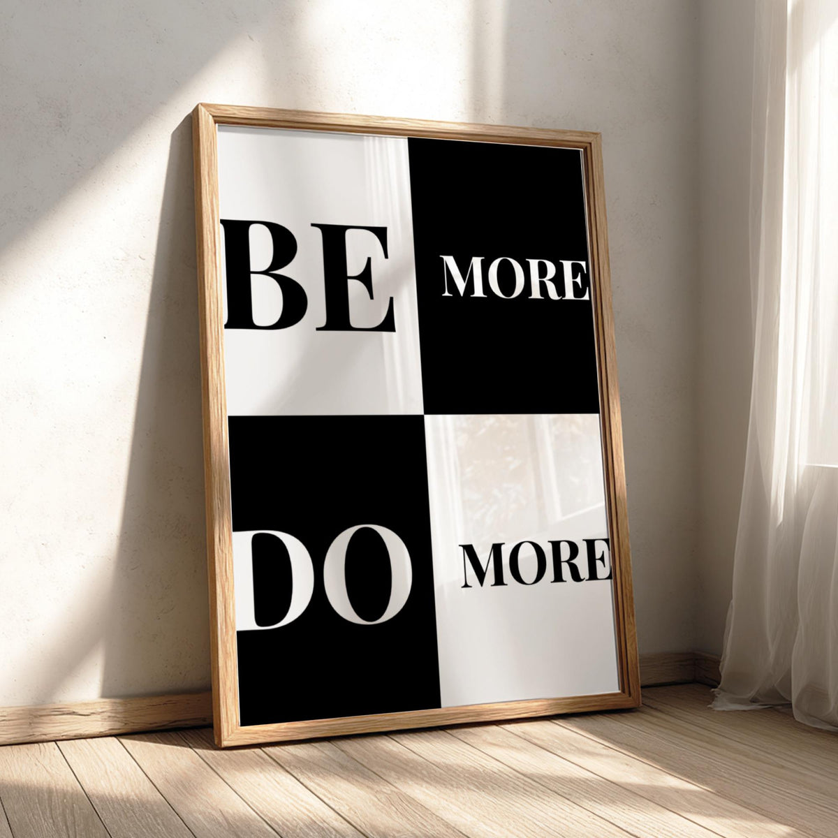 Be More Do More Poster | Motivational Wall Art | Success Mindset Quote Print | Productivity & Discipline Decor | Minimalist Office Art