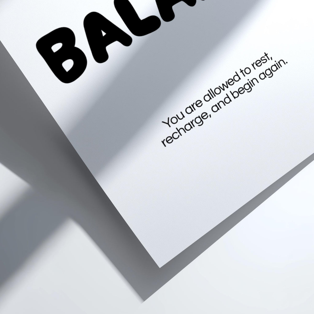 Balance Poster | Dictionary Definition Print | Minimalist Word Wall Art | Modern Typography Decor | Mindful Home Design