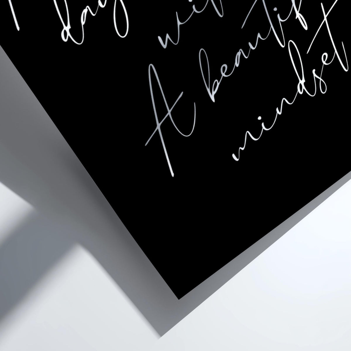 A Beautiful Mindset Poster | Powerful Black Wall Art | Motivational Quote Print | Bold Typography Decor | Dark Aesthetic Design