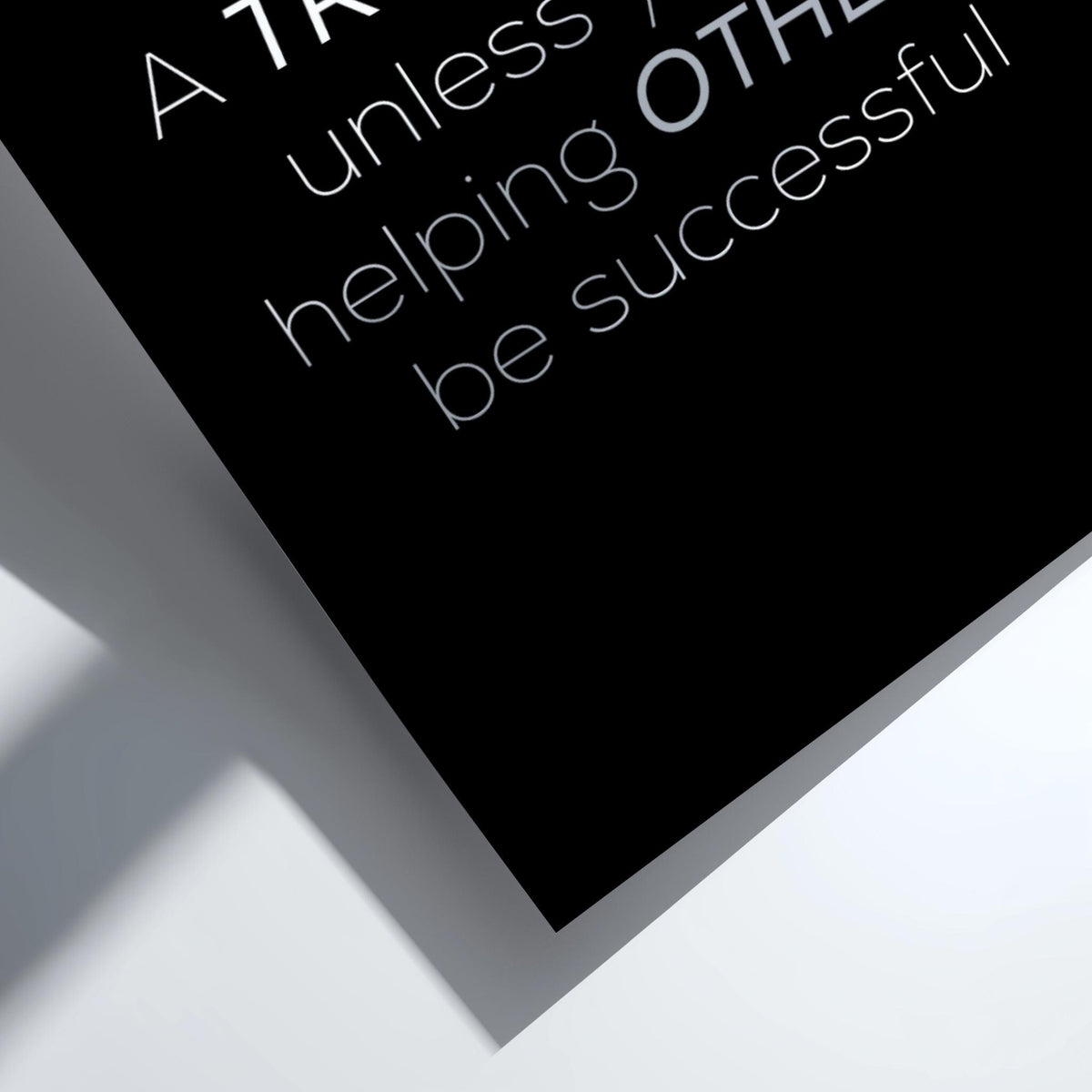 A True Success Poster | Powerful Black Wall Art | Motivational Quote Print | Success Mindset Decor | Bold Typography Design