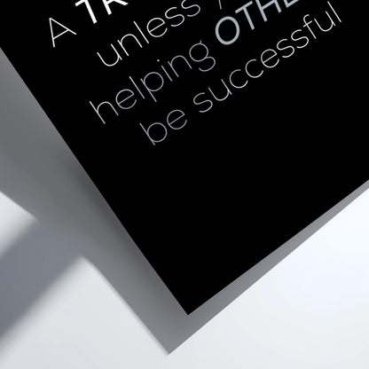 A True Success Poster | Powerful Black Wall Art | Motivational Quote Print | Success Mindset Decor | Bold Typography Design