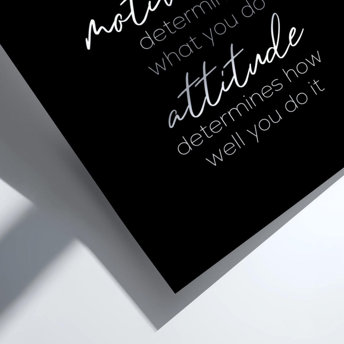Ability Motivation Attitude Poster | Powerful Black Wall Art | Success Mindset Quote Print | Bold Typography Decor | Motivation Design