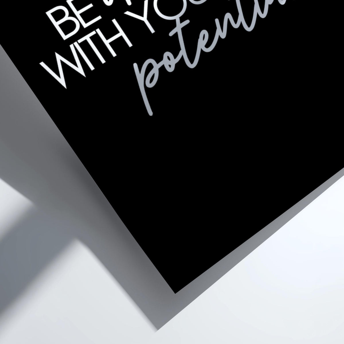 Be Obsessed With Your Own Potential Poster | Powerful Black Wall Art | Motivational Quote Print | Bold Typography Decor