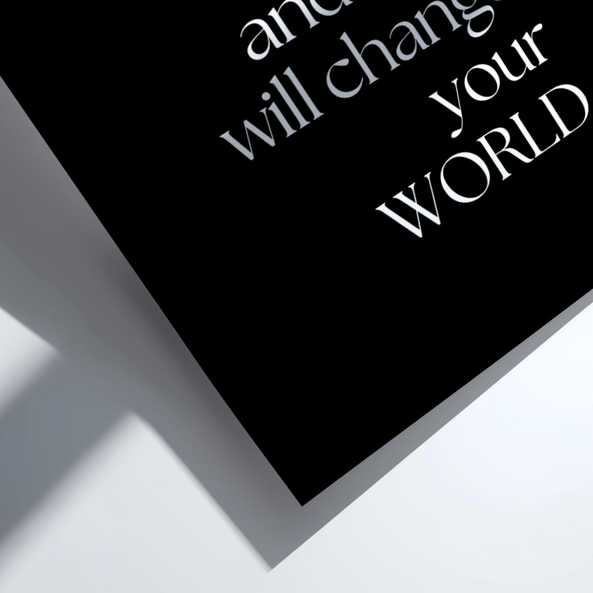 Change Your Thoughts Poster | Powerful Black Wall Art | Motivational Quote Print | Mindset Shift Decor | Bold Typography Design