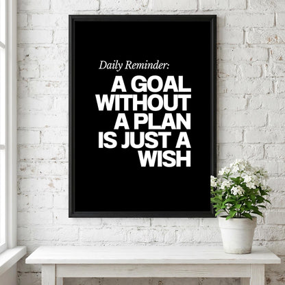 Daily Reminder Poster | Powerful Black Wall Art | Motivational Quote Print | Mindset Decor | Bold Typography Design