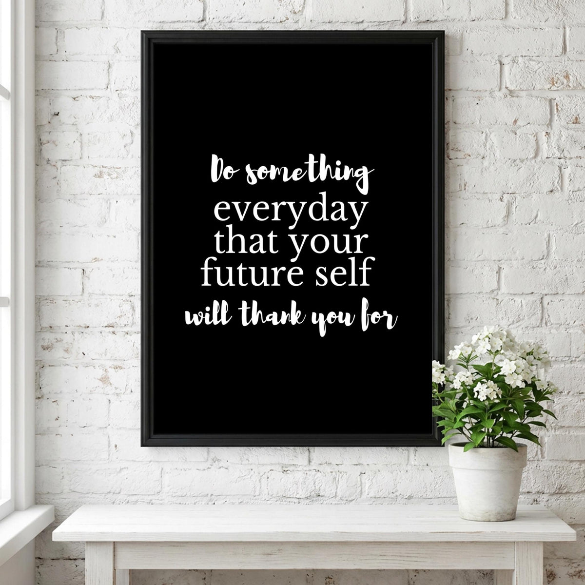 Do Something Poster | Powerful Black Wall Art | Motivational Quote Print | Action Mindset Decor | Bold Typography Design