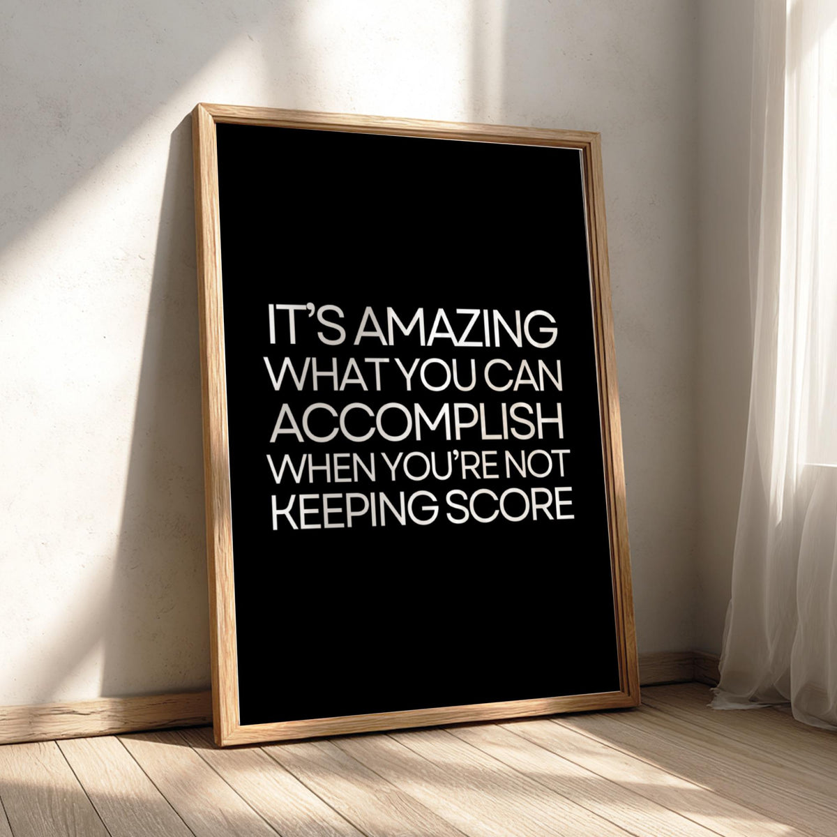 It's Amazing Poster | Powerful Black Wall Art | Motivational Quote Print | Positive Mindset Decor | Bold Typography Design