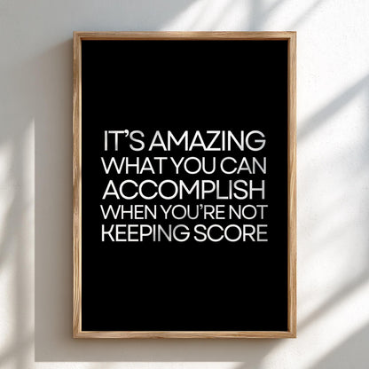 It's Amazing Poster | Powerful Black Wall Art | Motivational Quote Print | Positive Mindset Decor | Bold Typography Design