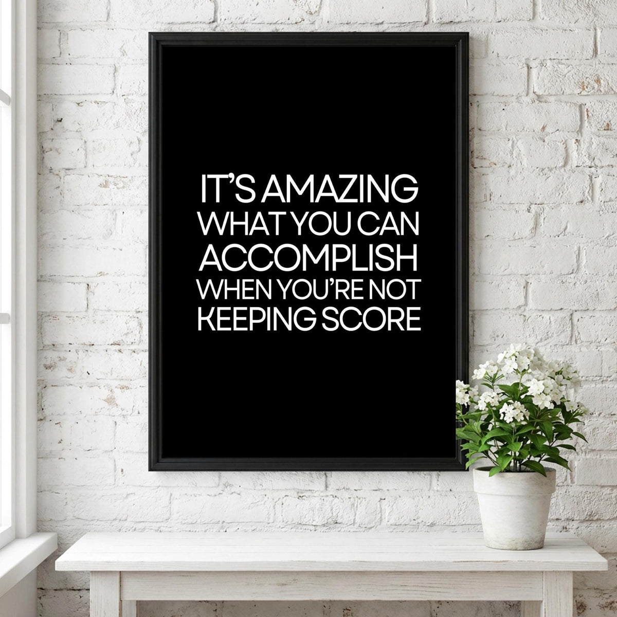 It's Amazing Poster | Powerful Black Wall Art | Motivational Quote Print | Positive Mindset Decor | Bold Typography Design