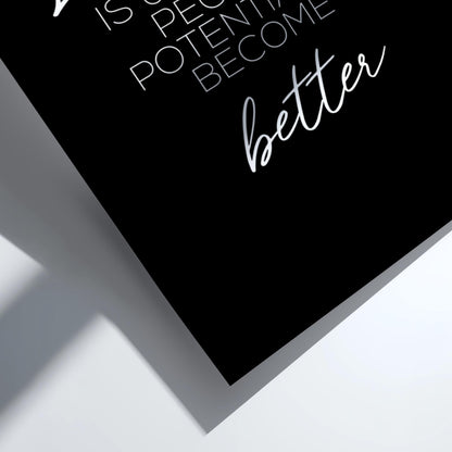 Better Leadership Poster | Powerful Black Wall Art | Motivational Quote Print | Leadership Mindset Decor | Bold Typography Design