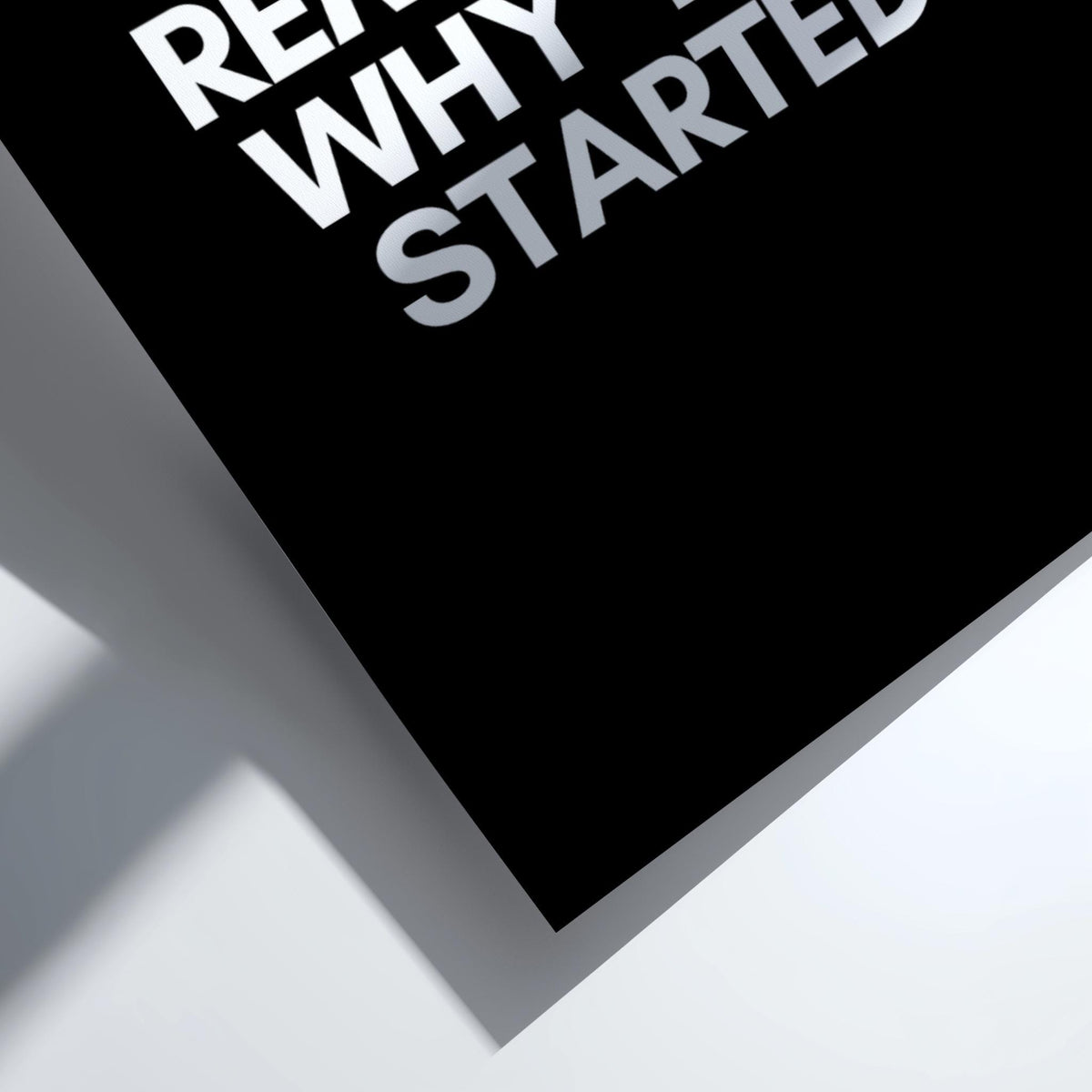Remember Where You Started Poster | Powerful Black Wall Art | Motivational Quote Print | Growth Mindset Decor | Bold Typography