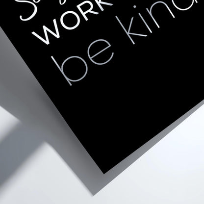 Stay Humble Work Hard Be Kind Poster | Powerful Black Wall Art | Motivational Quote Print | Mindset Decor | Bold Typography Design