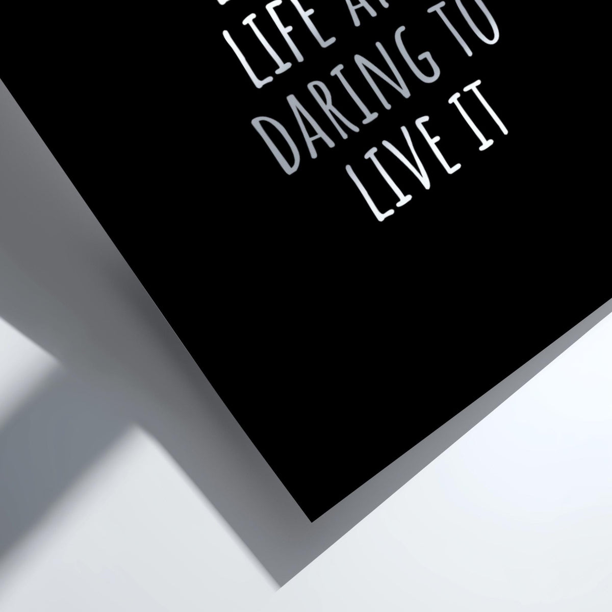Success Is Loving Life And Daring To Live It Poster | Powerful Black Wall Art | Motivational Quote Print | Bold Typography Decor