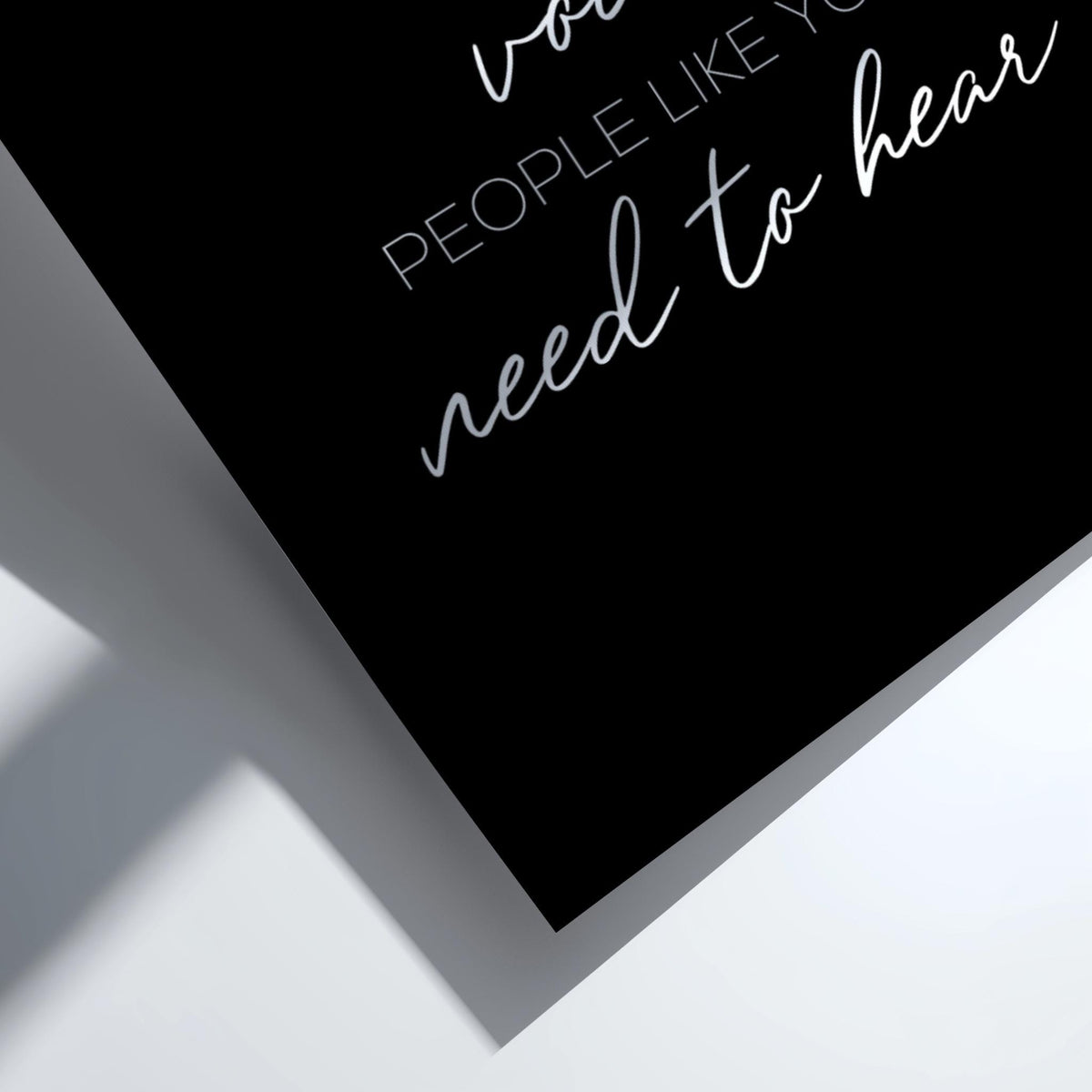 To Lead Voice Need To Hear Poster | Powerful Black Wall Art | Leadership Quote Print | Bold Typography Decor | Mindset Design