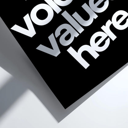 Your Voice Poster | Powerful Black Wall Art | Motivational Quote Print | Leadership Mindset Decor | Bold Typography Design