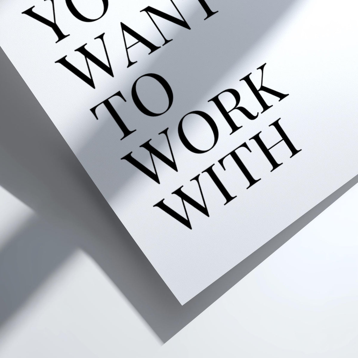 Be The Person Poster | Powerful White Wall Art | Motivational Quote Print | Mindset Decor | Bold Typography Design