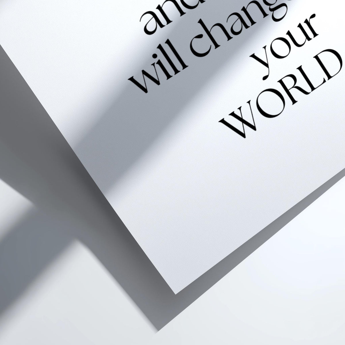 Change Your Thoughts Poster | Powerful White Wall Art | Motivational Quote Print | Mindset Decor | Bold Typography Design
