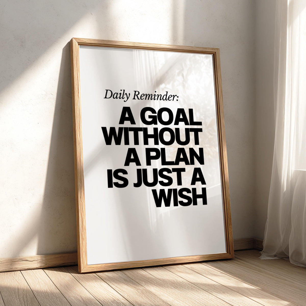 Daily Reminder Poster | Powerful White Wall Art | Motivational Quote Print | Mindset Decor | Bold Typography Design