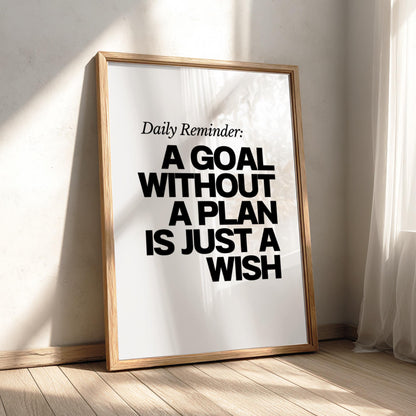 Daily Reminder Poster | Powerful White Wall Art | Motivational Quote Print | Mindset Decor | Bold Typography Design