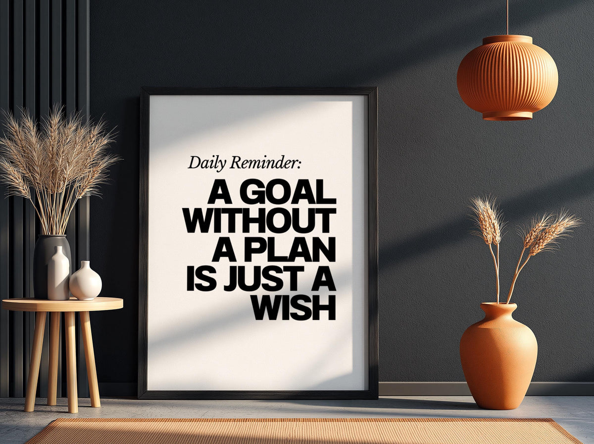 Daily Reminder Poster | Powerful White Wall Art | Motivational Quote Print | Mindset Decor | Bold Typography Design
