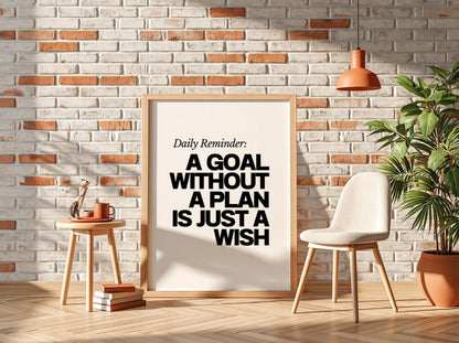 Daily Reminder Poster | Powerful White Wall Art | Motivational Quote Print | Mindset Decor | Bold Typography Design