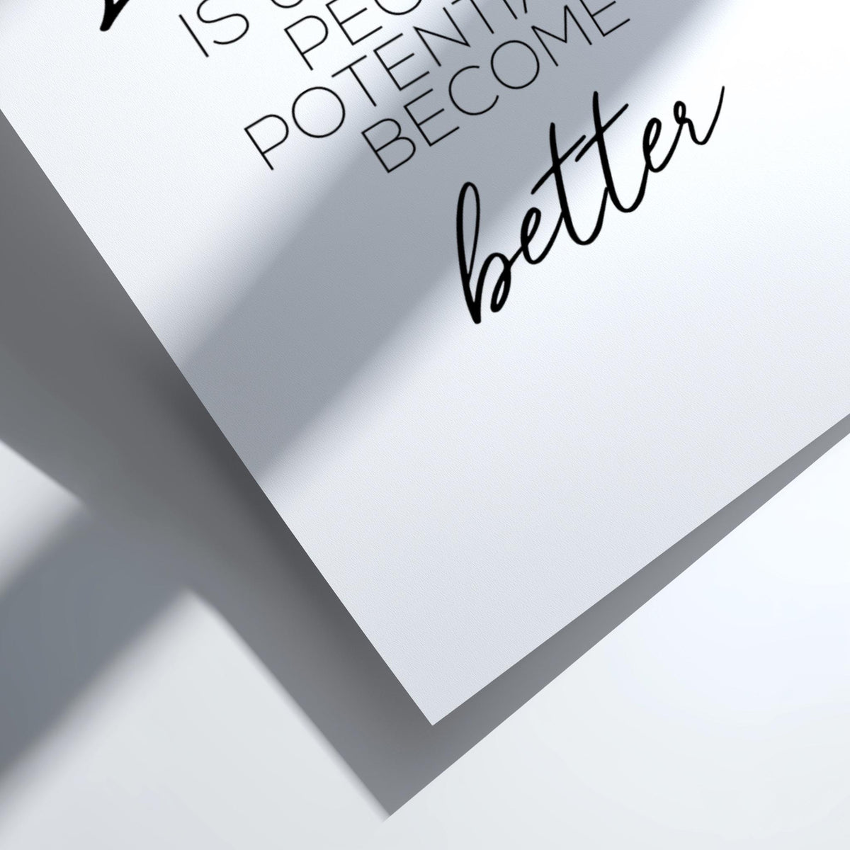 Better Leadership Poster | White Minimalist Wall Art Print | Leadership Mindset Quote | Office & Workspace Decor