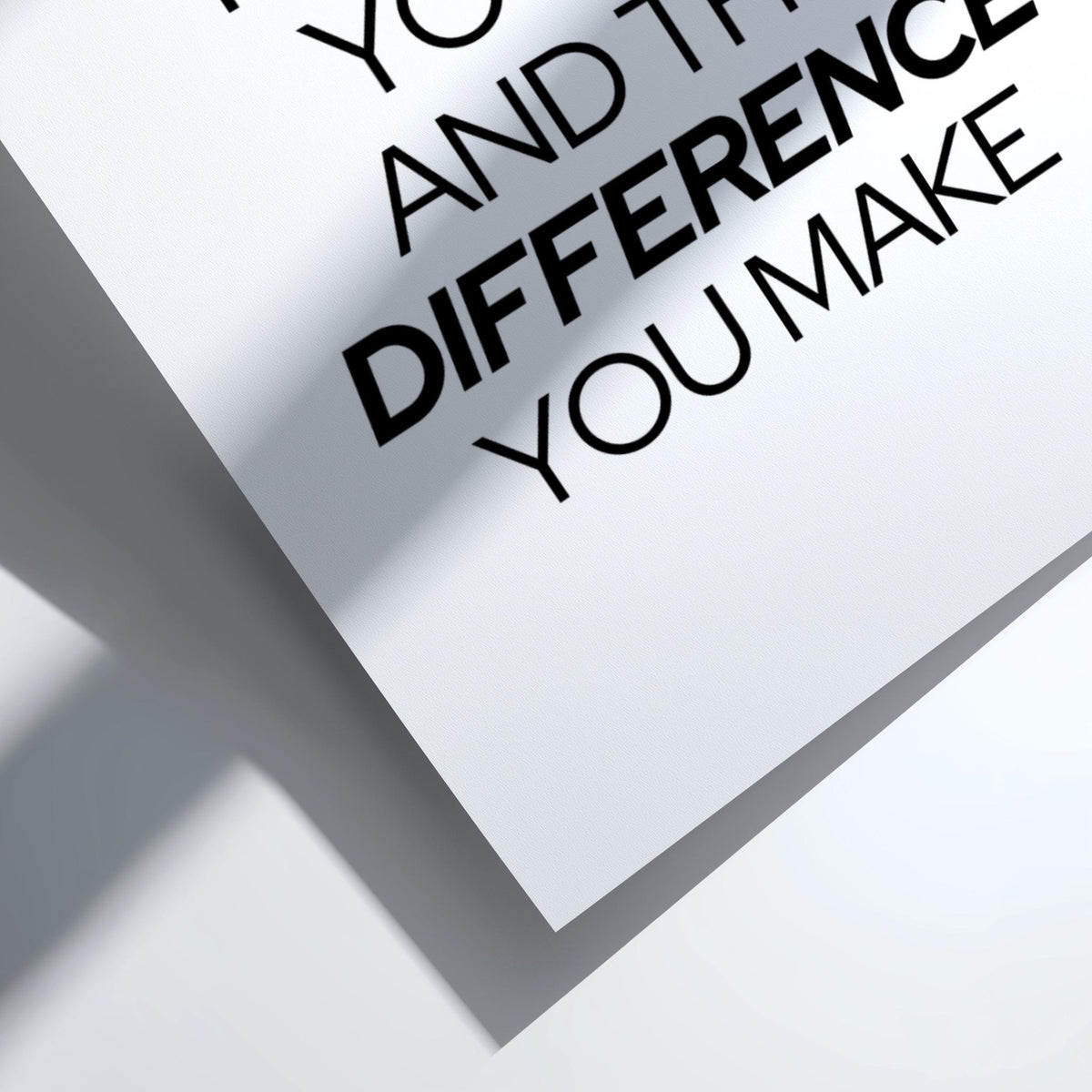 Proud Difference Poster | White Minimalist Wall Art Print | Motivational Quote | Identity & Mindset Decor | Clean Typography Design