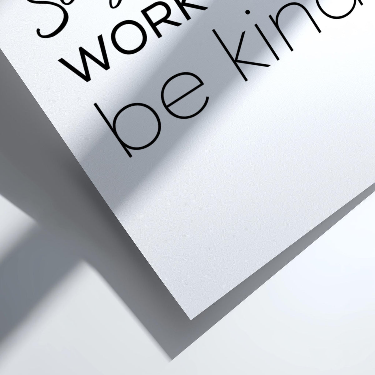 Stay Humble Work Hard Be Kind Poster | White Minimalist Wall Art Print | Motivational Quote | Clean Typography Decor